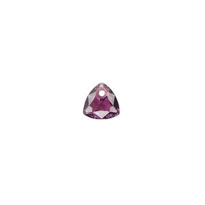 Drop 1pk amethyst, Crystal Passions® 8mm pendant trilliant cut 6434