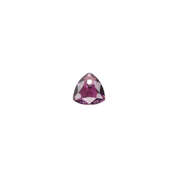 Drop 1pk amethyst, Crystal Passions® 8mm pendant trilliant cut 6434 image number 0