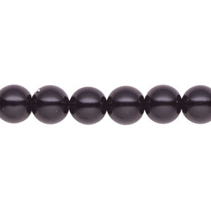 Pearl 1pk black, Celestial Crystal&reg; 8mm round 15.5-16 inch