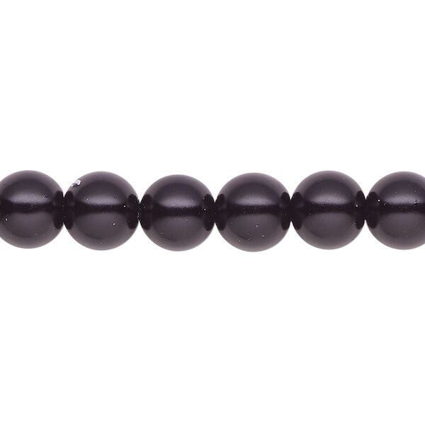 Pearl 1pk black, Celestial Crystal&reg; 8mm round 15.5-16 inch image number 0