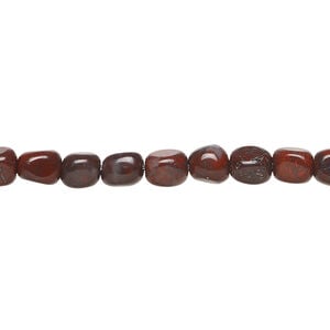 Brecciated jasper 1pkg1, pebble bead natural, 15 inch small