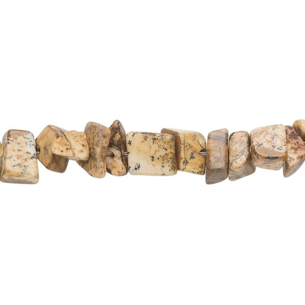 Picture jasper 1pkg1, chip bead natural 32 inch medium image number 0