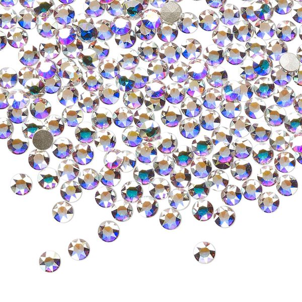 Round stone 144pk crystal AB foil back, Crystal Passions® 3mm light round PP24 1098 image number 0