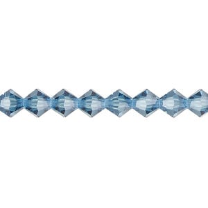 Bead 1pkg288 Malibu blue, Preciosa Czech crystal, 6mm bicone