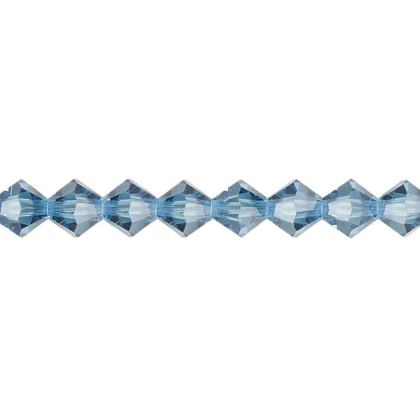 Bead 1pkg288 Malibu blue, Preciosa Czech crystal, 6mm bicone image number 0