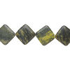 Serpentine 1pkg1, puffed diamond bead natural, 15 inch 50-51mm image number 1