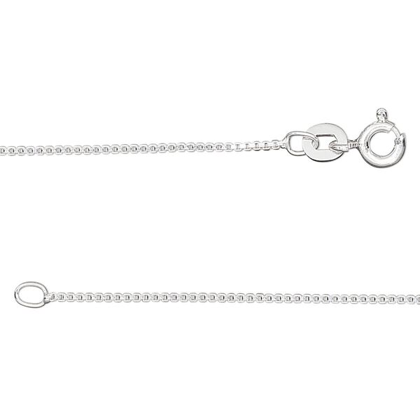 Chain, Gossamer™, sterling silver, 1mm Venetian box, 24 inches. Sold individually. image number 0