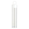 Vial, plastic, clear and white, 2-1/2 x 9/16 inch cylinder with hang tab. Sold per pkg of 10. image number 1