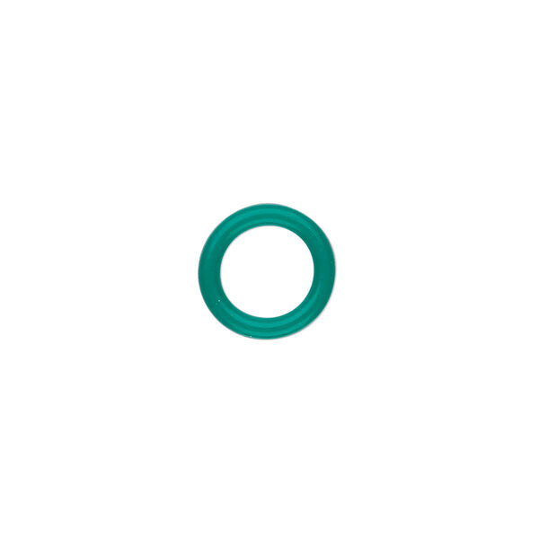 Component, Oh! Ring™, silicone, light green, 12mm round with 8mm hole. Sold per pkg of 200. image number 0