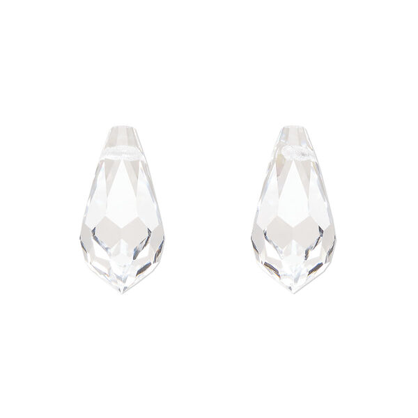Briolette 144pk crystal, Preciosa Czech crystal 18x9mm pendant drop image number 0