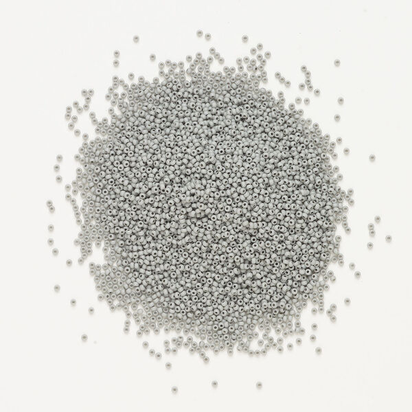 Seed bead, Preciosa Ornela Czech glass, 1pkg50g, 2.0-2.2mm rocaille, opaque matte terra dyed moonstone chalkwhite (06442) image number 1
