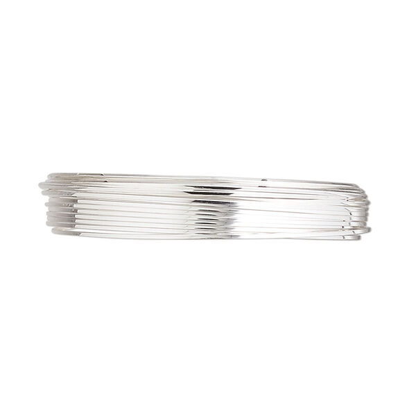 Wire, sterling silver, half-hard, square, 24 gauge. Sold per pkg of 5 feet. image number 0