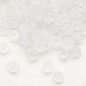 Seed bead, Preciosa Ornela Czech glass, pkg/500g, #2 rocaille, translucent matte clear, (00050).