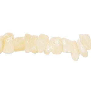 Yellow calcite 1pkg1, chip bead 34 inch medium