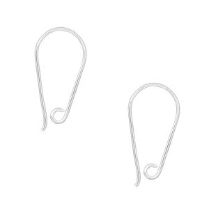 Ear wire fishhook 1pkg4 Hill Tribes silver-plated, 22mm / open loop, 20 gauge brass 2 pair