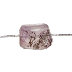 Amethyst 1pkg5, hand-cut step-cut nugget bead natural medium