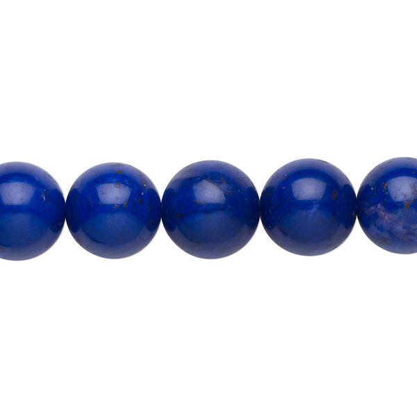 Bead, howlite (dyed), lapis blue, 10mm round, B grade, Mohs hardness 3 to 3-1/2. Sold per 15-1/2" to 16" strand. image number 0