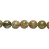 Unakite 1pkg1, round bead natural, 15 inch 8mm image number 0