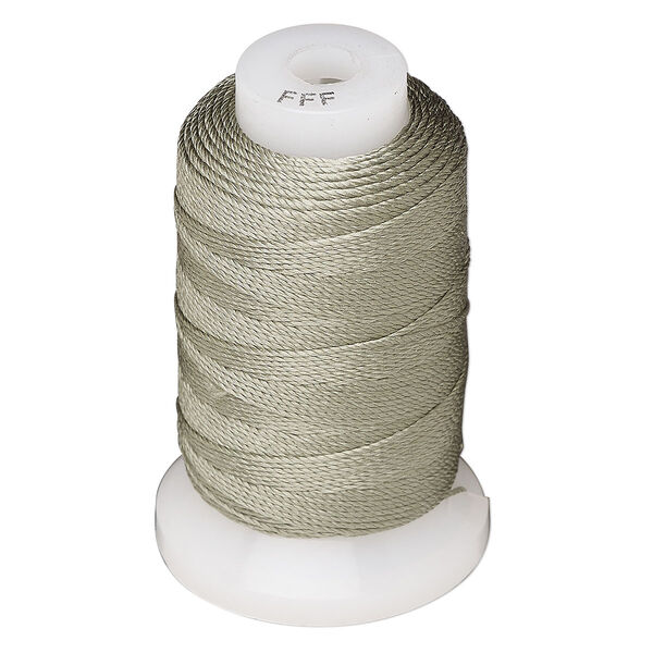 Thread, Purely Silk™, dark green, size FFF. Sold per 92-yard spool. image number 0