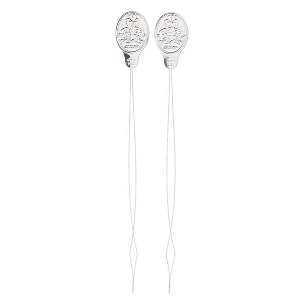 Bead threader, Clover, aluminum and stainless steel, 6 inches with 5-inch beading length. Sold per pkg of 2. image number 0