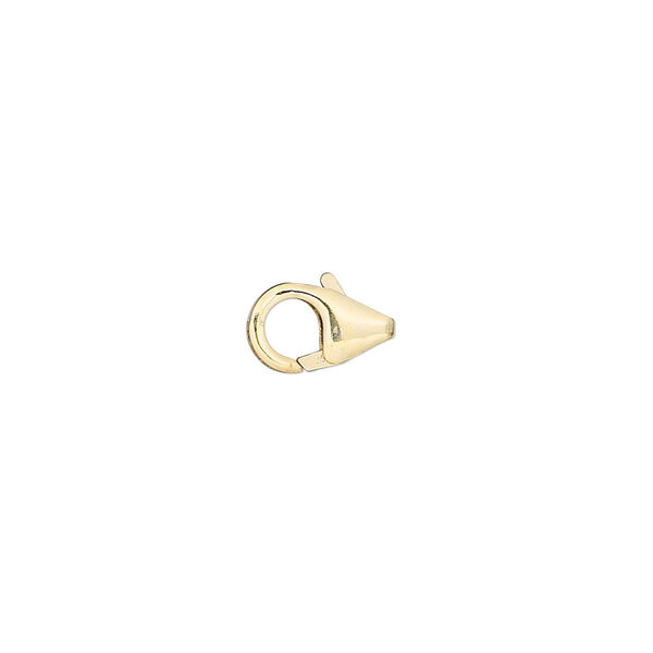 Clasp, lobster claw, 14Kt gold-filled, 10x6mm. Sold individually. image number 0