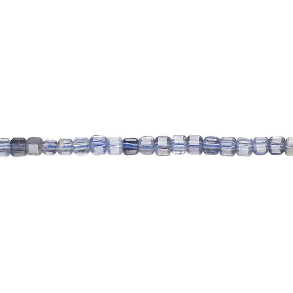 Bead, iolite (natural), 2-2.5mm faceted cube, B grade, Mohs hardness 7 to 7-1/2. Sold per 15-1/2" to 16" strand. image number 0