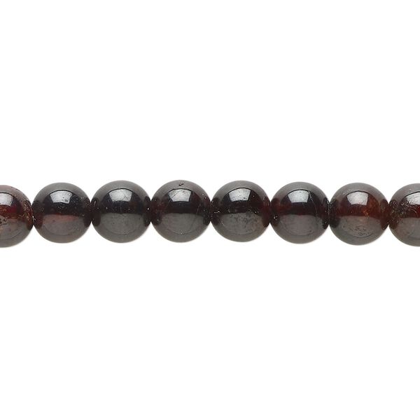 Garnet 1pkg1, round bead 15 inch 7-9mm image number 0