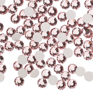 Flat back 144pk light rose foil back, Preciosa MAXIMA Czech crystal rhinestone 4.6-4.8mm chaton rose round SS20