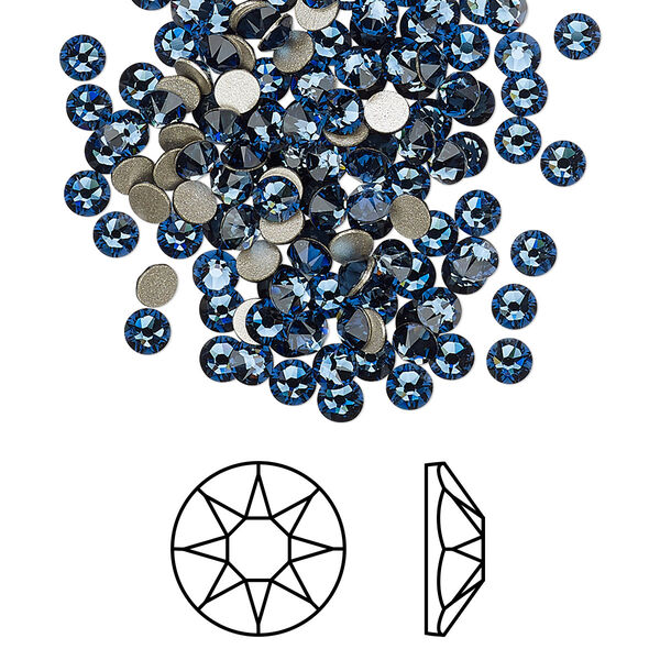 Flat back 1440pk Montana foil back, Swarovski® 3-3.2mm rose round SS12 2088 image number 0