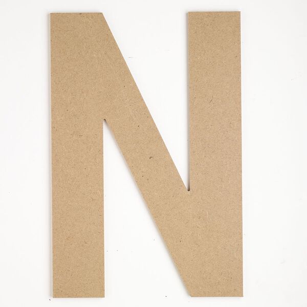 Supply 1pkg1, medium-density fiberboard, tan, 12x8 inch "N". image number 0