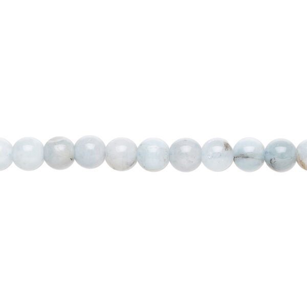 Aquamarine 1pkg1, round bead D grade, 15 inch 3-4mm image number 0