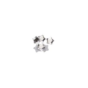 Flat back 6pk crystal foil back, Crystal Passions® hotfix rhinestone 4mm star flower 3754