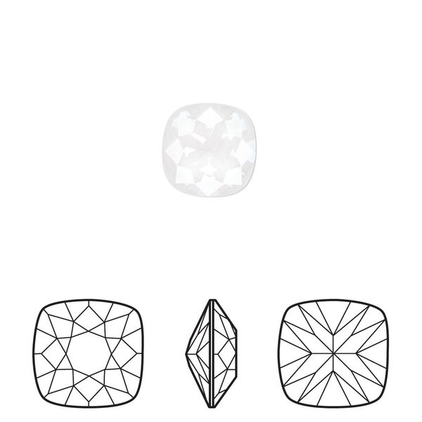 Fancy stone 144pk crystal electric white ignite LacquerPRO, Swarovski® 10mm cushion 4470 image number 0