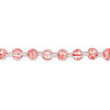 Bead, glass 1pkg8, opaque white and red, 10mm hand-painted round. image number 1