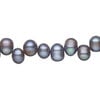 Freshwater pearl 1pkg1, top-drilled rice, 15.5-16 inch blue peacock 6x5mm-9x7mm cultured image number 0