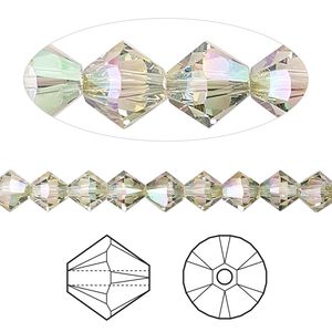 Bead 144pk crystal paradise shine, Crystal Passions® 6mm bicone 5328