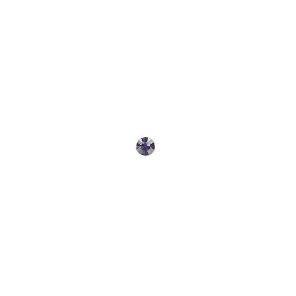 Chaton, glass rhinestone, iris blue, foil back, 2.7-2.8mm faceted round, PP21. Sold per pkg of 60. image number 0