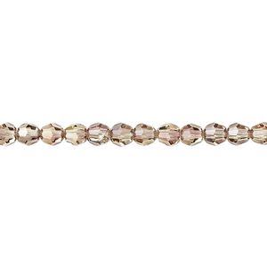 Bead 12pk jonquil antique pink, Crystal Passions® 4mm round 5000