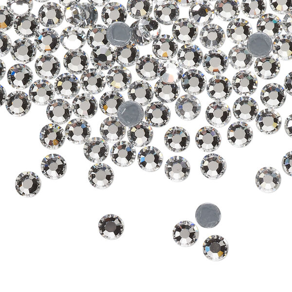 Flat back, Dance With Me™ crystal hotfix rhinestone, crystal clear, foil back, 3.8-4mm rose, SS16. Sold per pkg of 144 (1 gross). image number 0