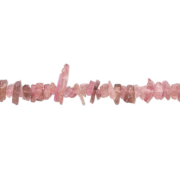 Bead, pink tourmaline (natural), mini chip, Mohs hardness 7 to 7-1/2. Sold per 34-inch strand. image number 0