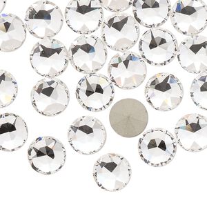 Round stone 144pk crystal clear foil back, Swarovski® 8.16-8.41mm light round SS39 1098