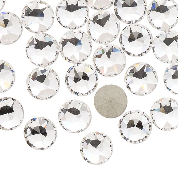 Round stone 144pk crystal clear foil back, Swarovski® 8.16-8.41mm light round SS39 1098 image number 0
