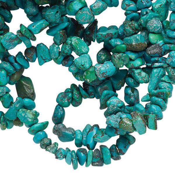 Turquoise 1pkg1, chip bead 36 inch small image number 0