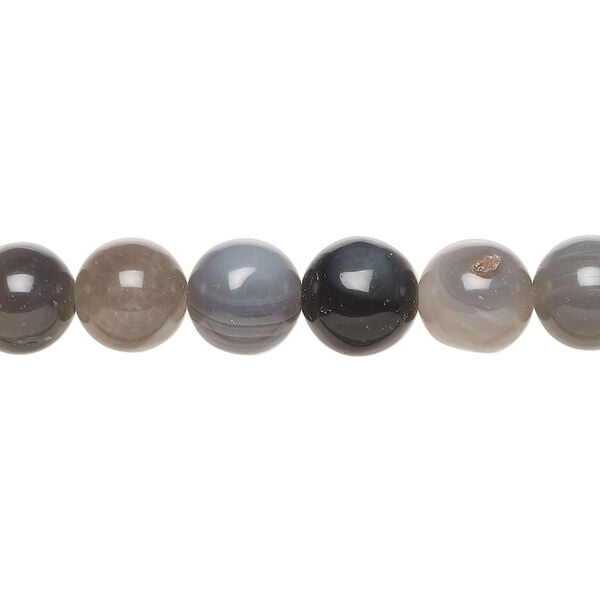 Botswana agate 1pkg1, round bead natural, 15 inch 8mm image number 0