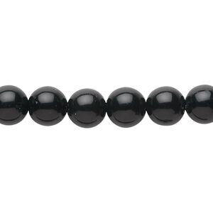 Black obsidian 1pkg1, round bead natural 15.5-16 inch 8mm