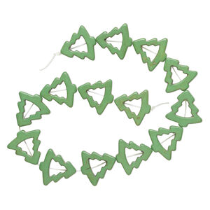 "Magnesite" / resin 1pkg1, open tree bead 15.5-16 inch green 29-30mm