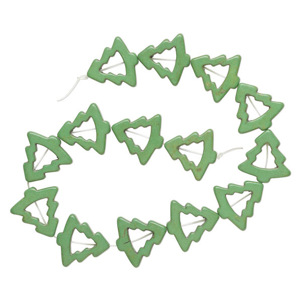 "Magnesite" / resin 1pkg1, open tree bead 15.5-16 inch green 29-30mm image number 0