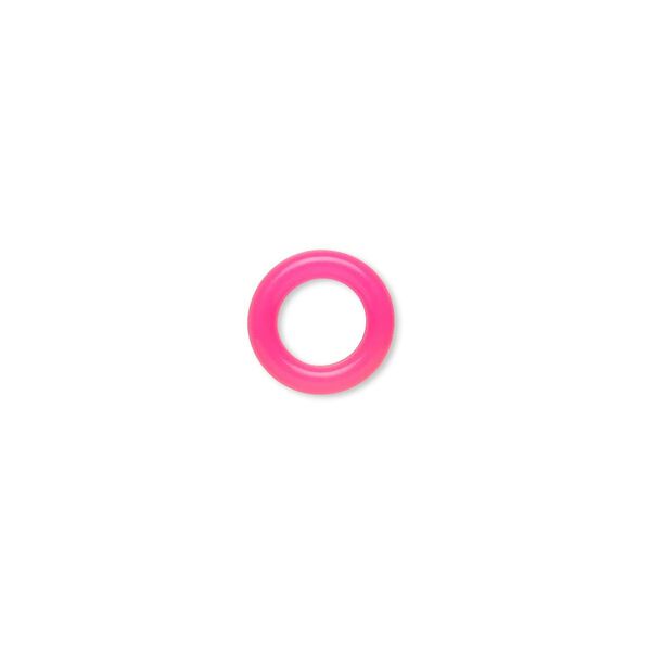 Component, Oh! Ring™, silicone, neon pink, 10mm round with 6mm hole. Sold per pkg of 300. image number 0