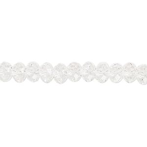 Bead 12pk crystal, Preciosa Bellatrix Czech crystal 6x4mm rondelle