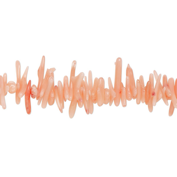 Bamboo coral 1pkg1, cupolini bead, 15 inch flamingo pink 5x1mm-12x3mm image number 0